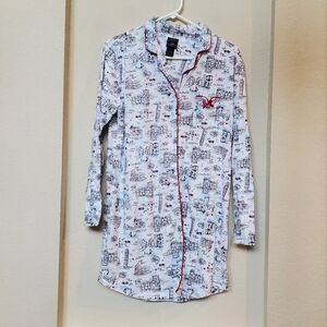 Laura Ashley L/S Cotton Blend Gown.  Size Large